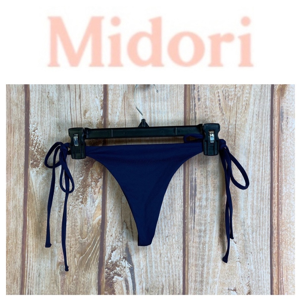➡️Midori Navy Blue Tie Bikini Bottom Size XLarge NWOT